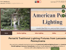 Tablet Screenshot of americanperiodlighting.com